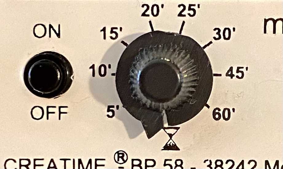 Misaligned Timer Dial